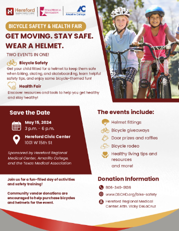 Bike Safety and Health Fair Event Flyer