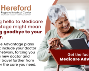 Doctor and patient smiling and talking about Medicare Advantage