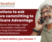 Man smiling and talking on cell phone about Medicare Advantage